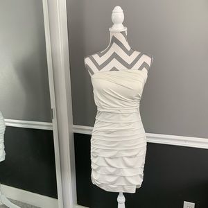 Cream Strapless Dress